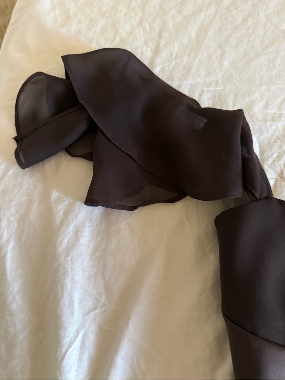House of CB Dionne Ruffle Corset Mini Dress Espresso, XS - Picture 7 of 10